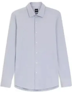 Slim-fit Shirt In Italian Performance-stretch Jersey