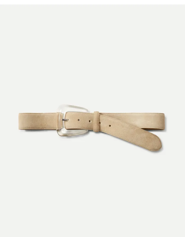 Arch Resin-buckle Suede Belt
