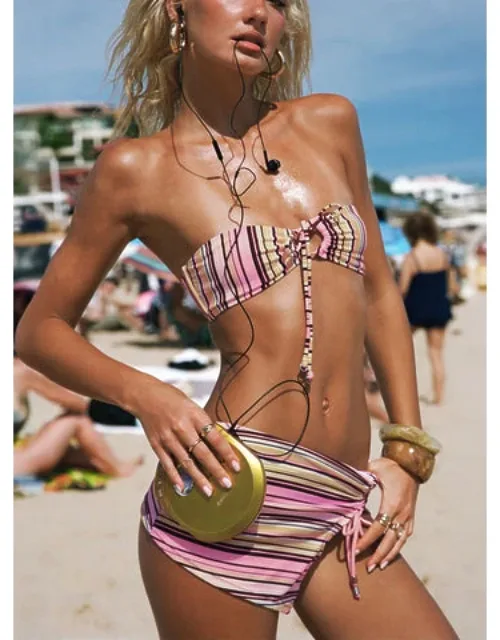 Tie Ruched Swim Skirt