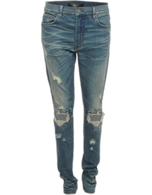 Distressed Denim Skinny Fit Jeans