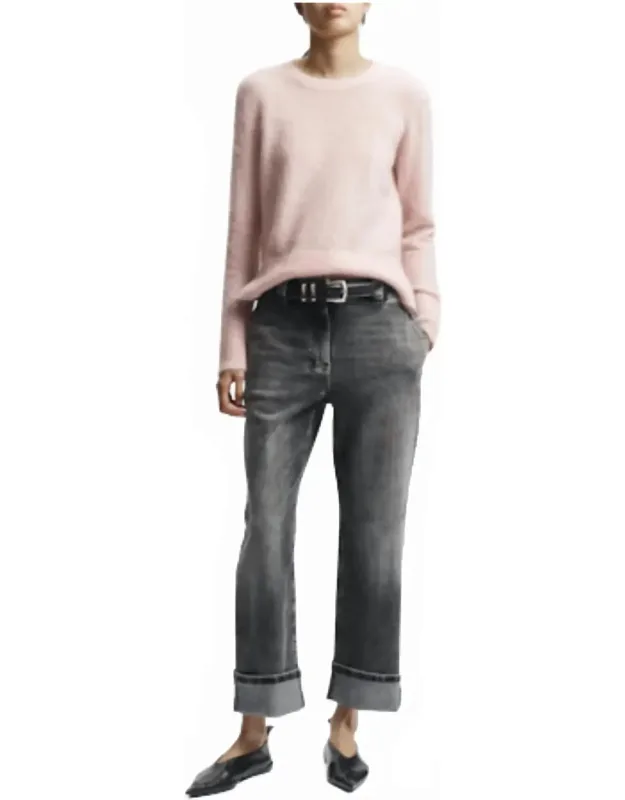 Denim Straight Leg Pants