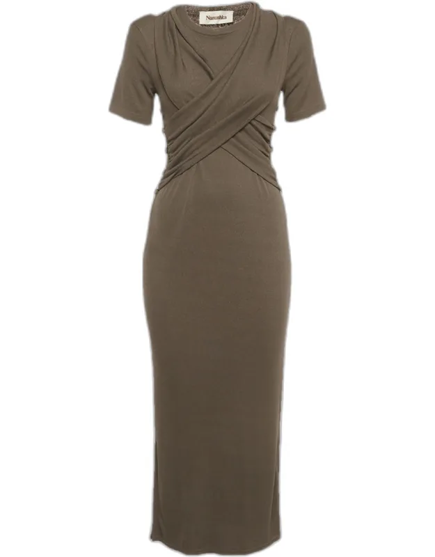 Jersey Belted Midi Dress