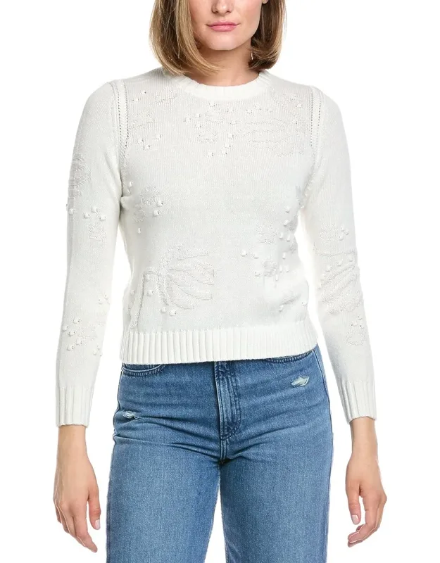 Rosalind Flower & Bobble Cashmere-blend Sweater
