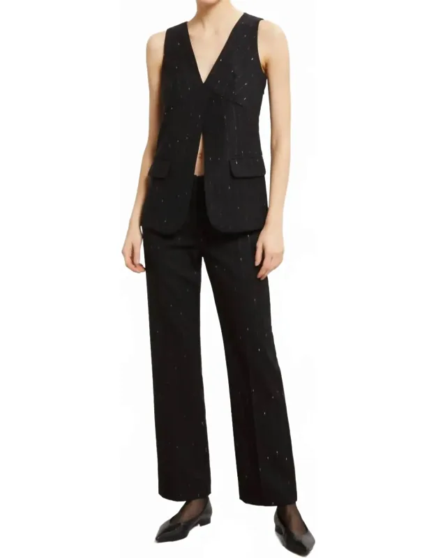 Pinstripe Straight Trousers