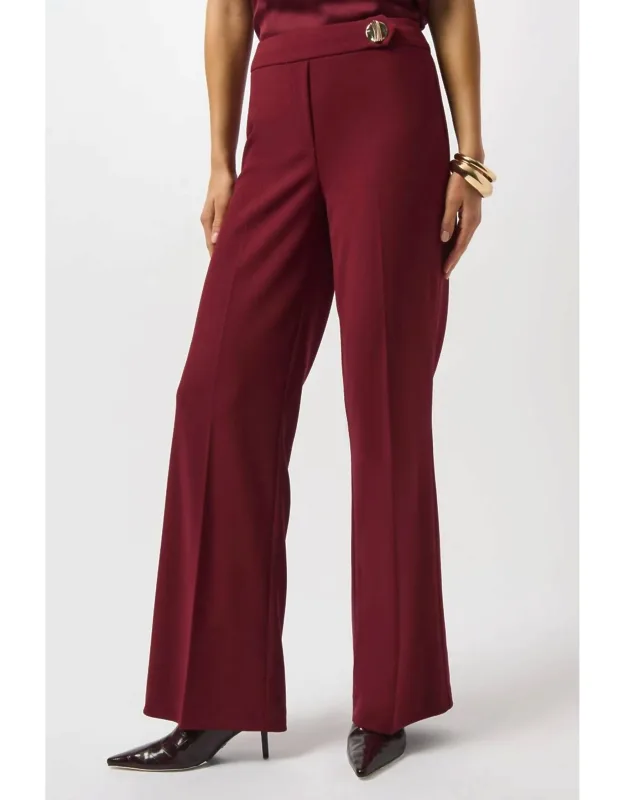 Scuba Crepe Wide Leg Pants