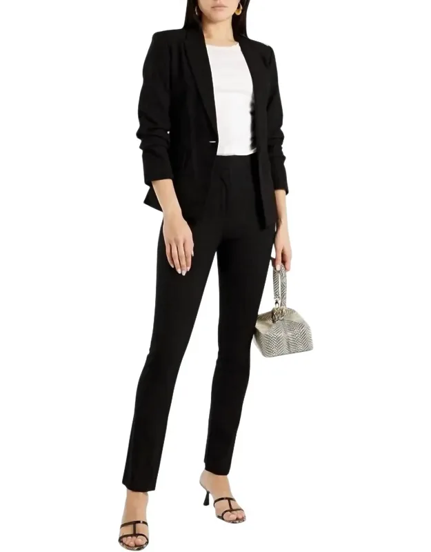 Rouched Leopard-jacquard Blazer