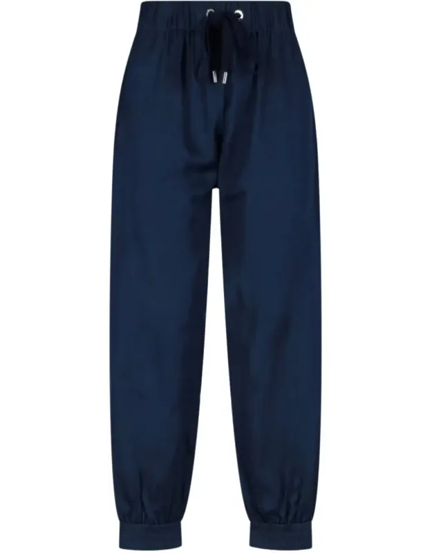 High-waisted Silk Blend Athletic Pants