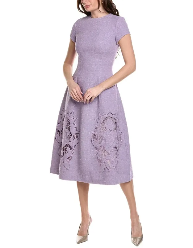 Tweed Silk & Wool-blend Midi Dress