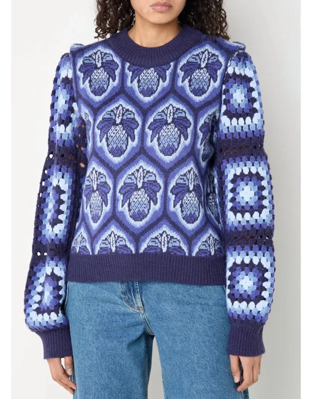 Pineapple Cobogo Knit Sweater