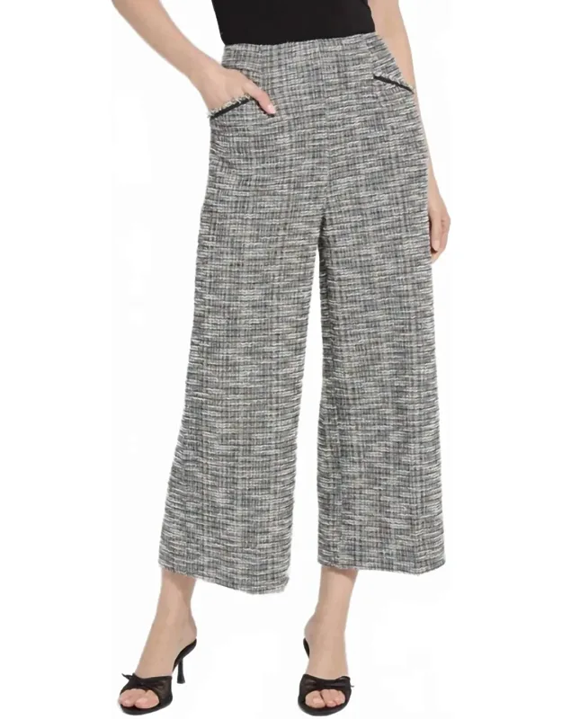 Ankle Tweed Palazzo Pants