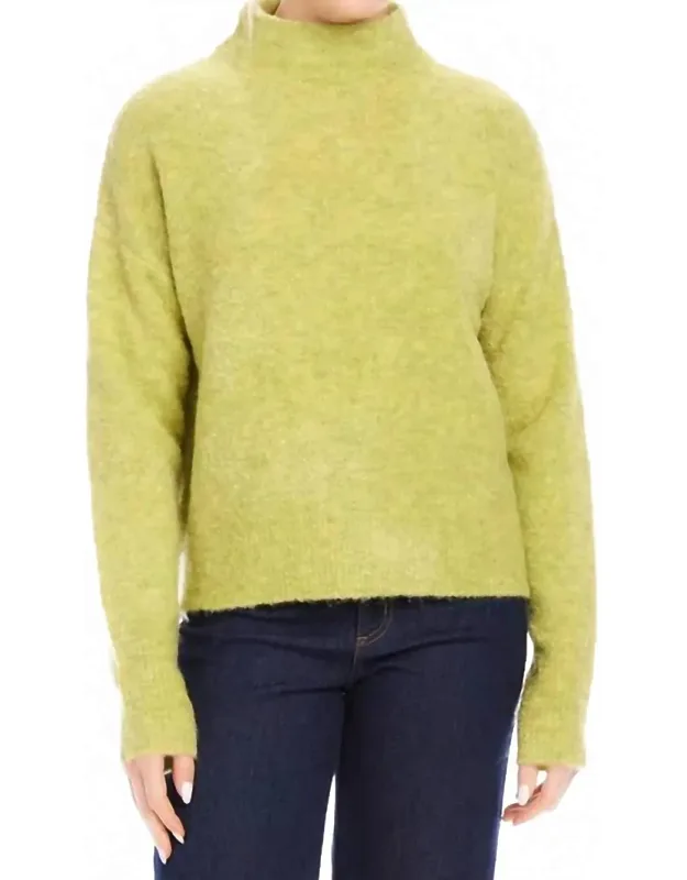 Mannie Mock Neck Boucle Sweater