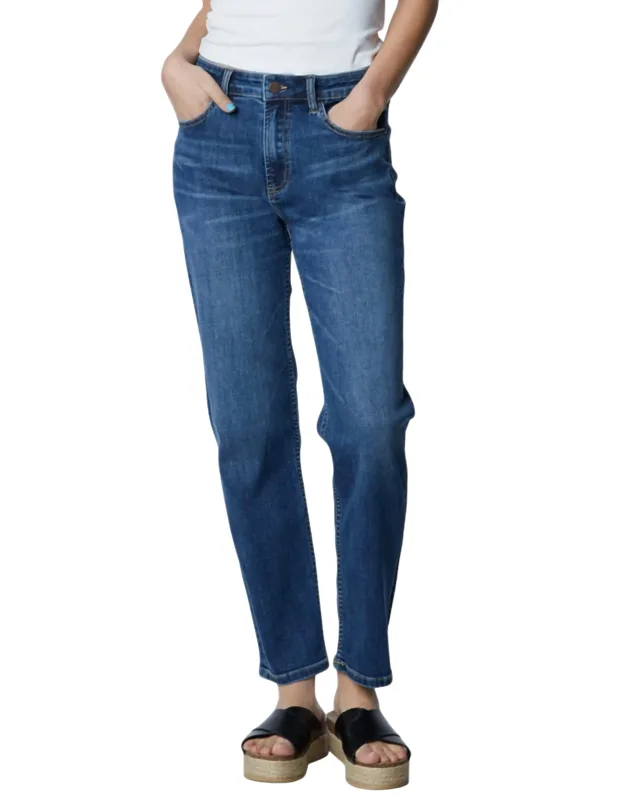 High Waist Slim Straight Leg Jeans