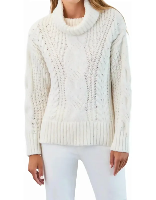 Cowl Neck Cable Sweater