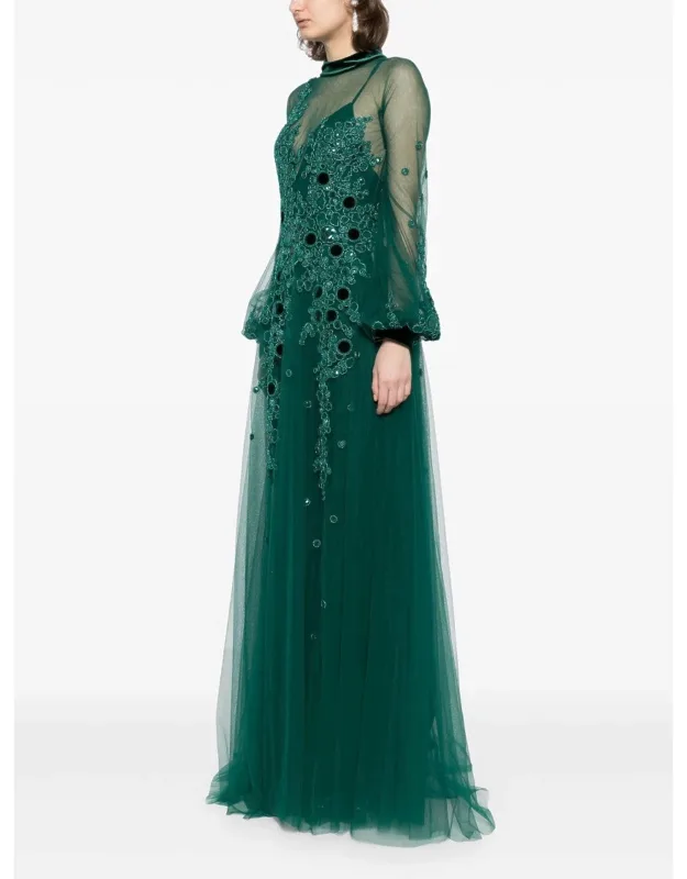 Embroidered Tulle Dress