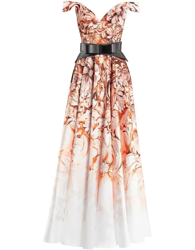 Mikado Printed Dress