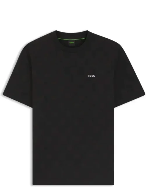 Cotton-blend T-shirt With Tennis-ball Jacquard