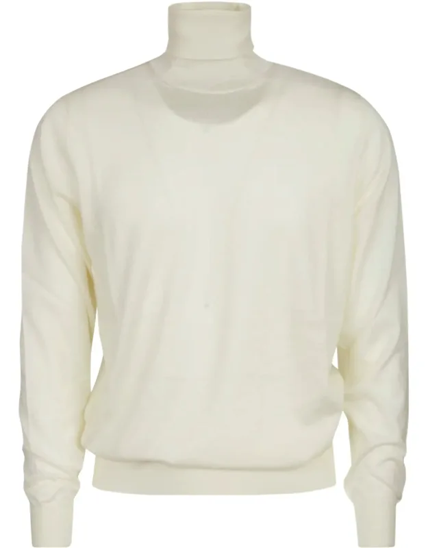 Soft-textured Merino Wool Turtleneck Sweater