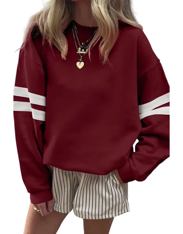 Varsity Striped Sweatshirt