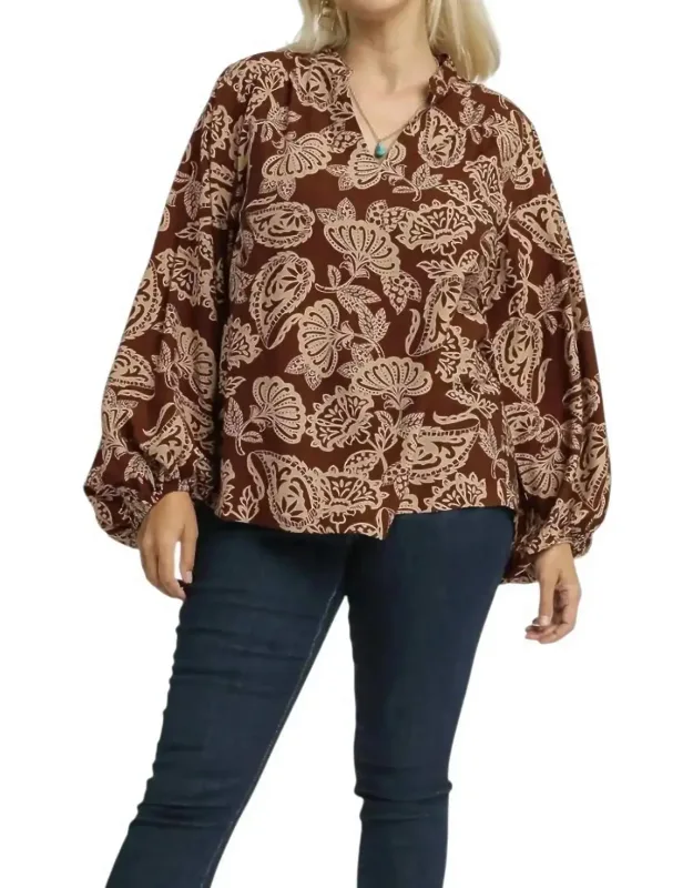 Artsy Vibes Two Tone Blouse