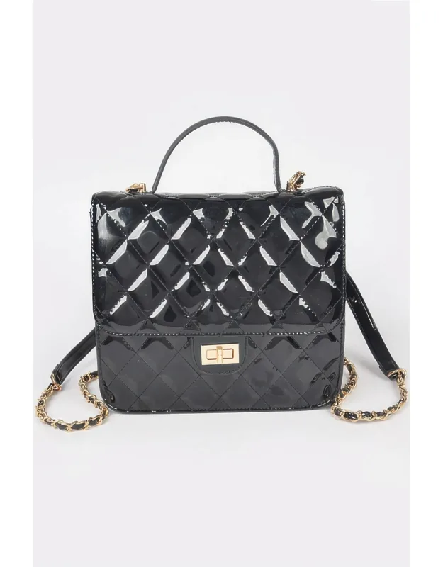 Quilted Enamel Backpack