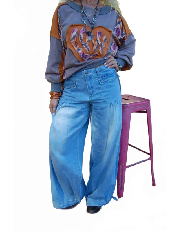 Tie Bottom Flowy Pants