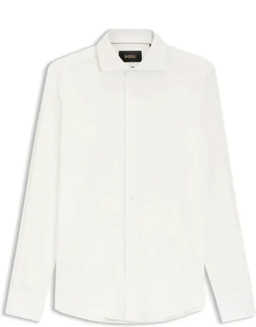 Slim-fit Shirt In An Italian-made Cotton Blend With Performance Stretch
