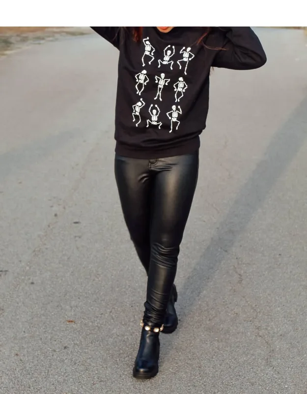 Faux Leather High Rise Skinny Pants