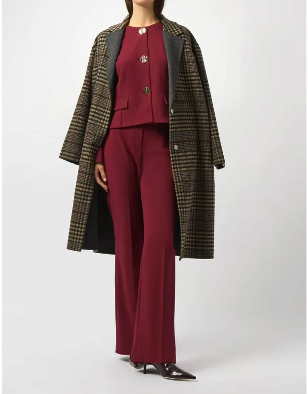 Plaid Long Overcoat