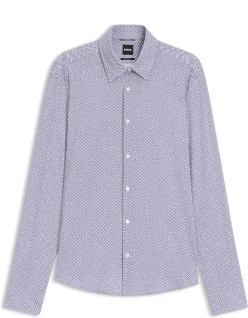 Printed Regular-fit Shirt In Performance-stretch Jersey
