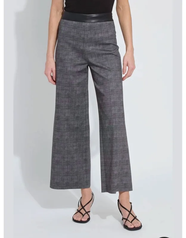 Wide Leg Printed Ponte Pants