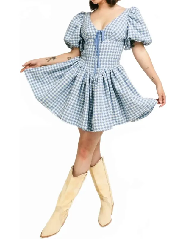 Houndstooth Mini Dress