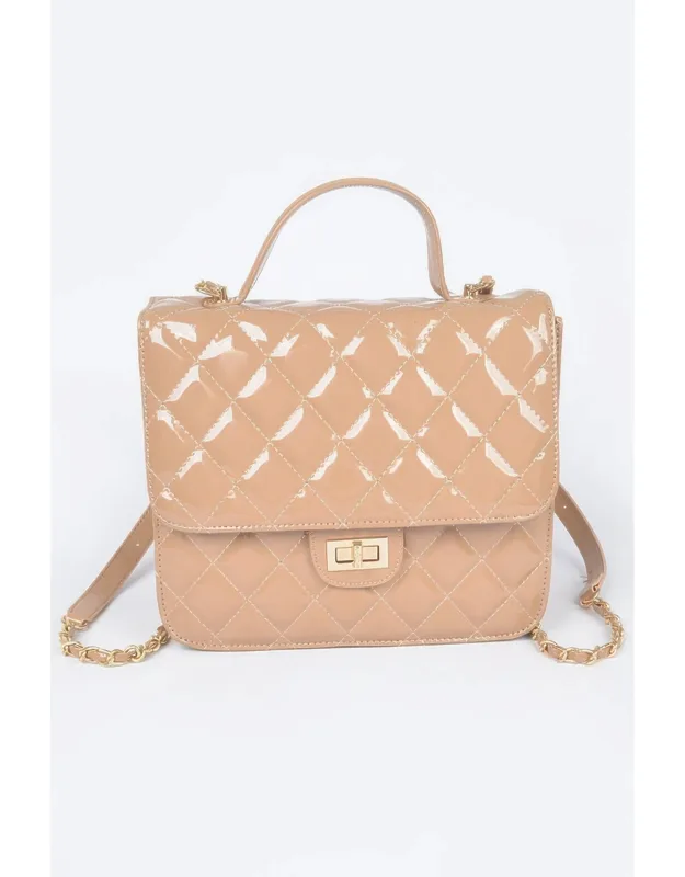 Quilted Enamel Backpack