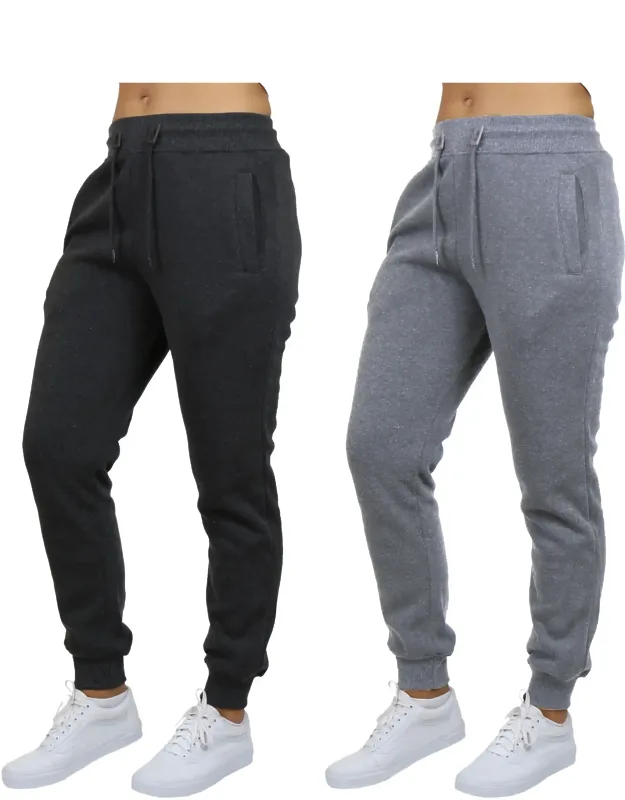 Blue Ice Loose Fit Fleece-lined Jogger Sweatpants With Elasticized Waistband And Pockets