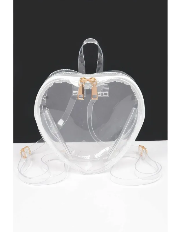 Heart Shape Clear Backpack