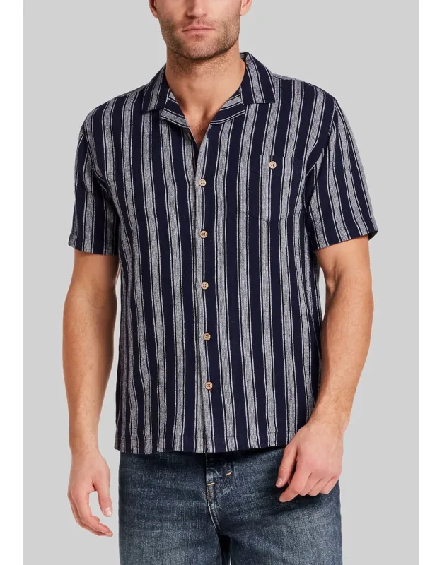 Weatherproof Vintage Traditional Fit Vertical Stripe Casual Shirt