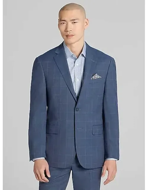 Big & Tall Chillflex Modern Fit Windowpane Suit Jacket