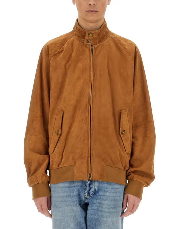 Baracuta Jacket Model Is 185 Cm Tall, Wears Size 42