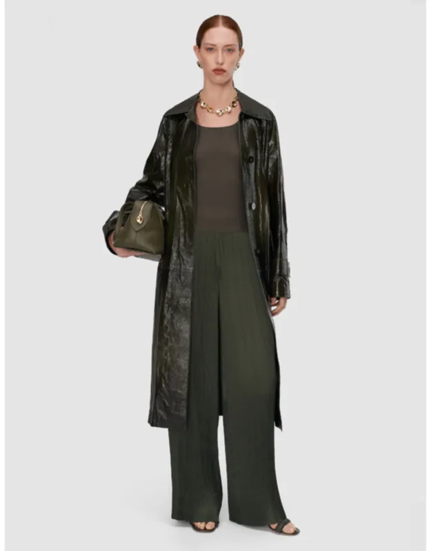 Pleated Satin Trousers