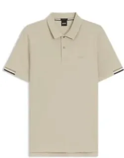Rubberised-logo Polo Shirt In Mercerised Cotton