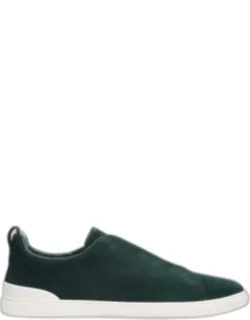 Suede Triple Stitch Slip-on Sneakers