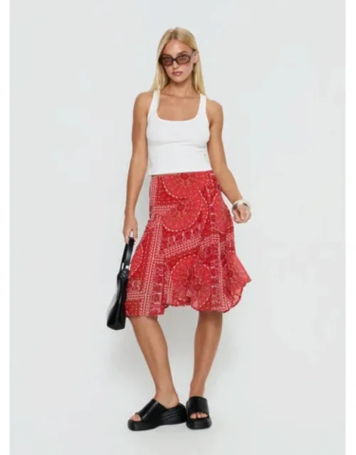 Asymmetrical Midi Skirt