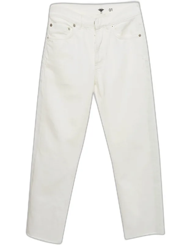 White Denim Straight Fit Jeans