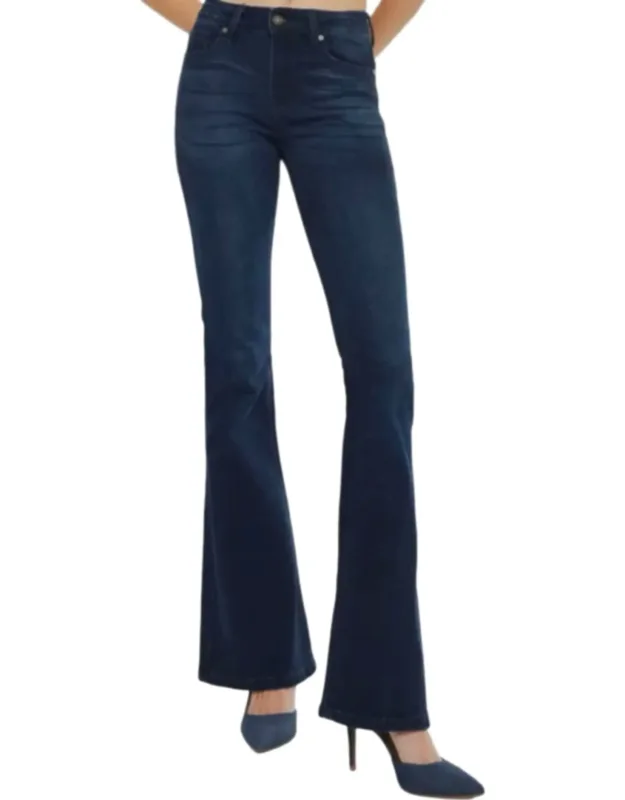 _flare Jeans With Super Stretch Cotton Blend And 33.75 Inch Inseam_