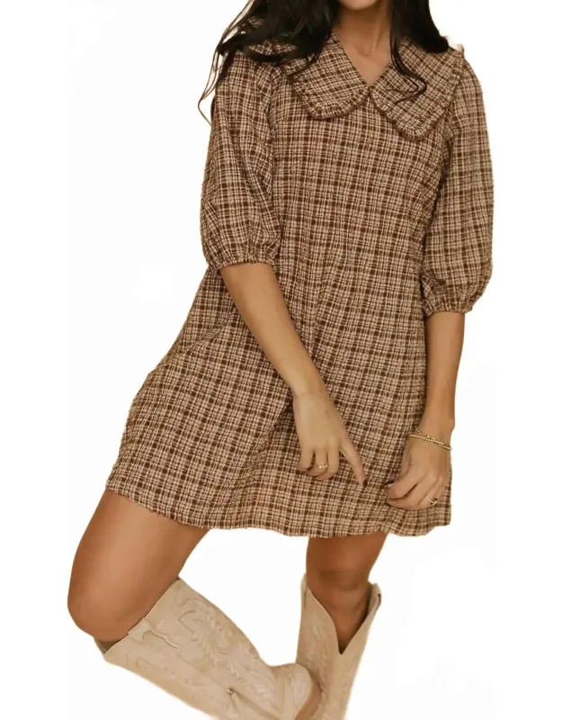 Plaid Peter Pan Collar Dress