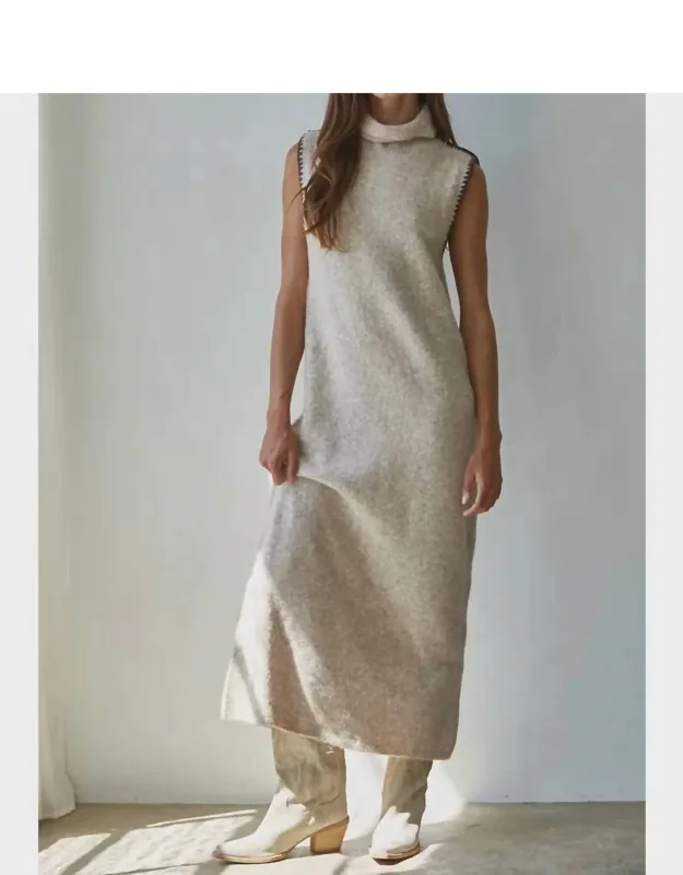 Cozy Knit Turtleneck Maxi Dress