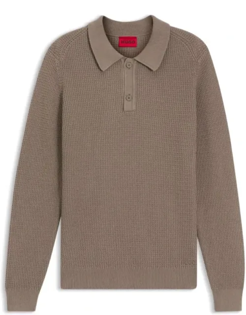 Relaxed-fit Sweater With Polo Collar