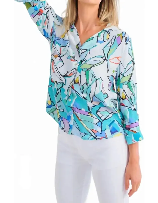 Half Moon Morning Simple Art Woven Blouse