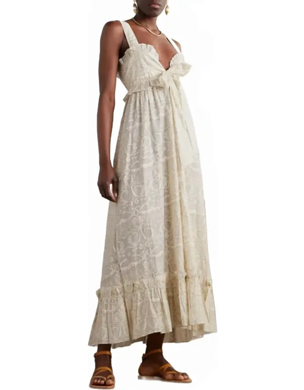 Valentina Chanderi Maxi Dress