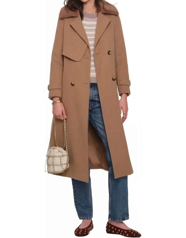 Ross Coat With Faux Fur Collar