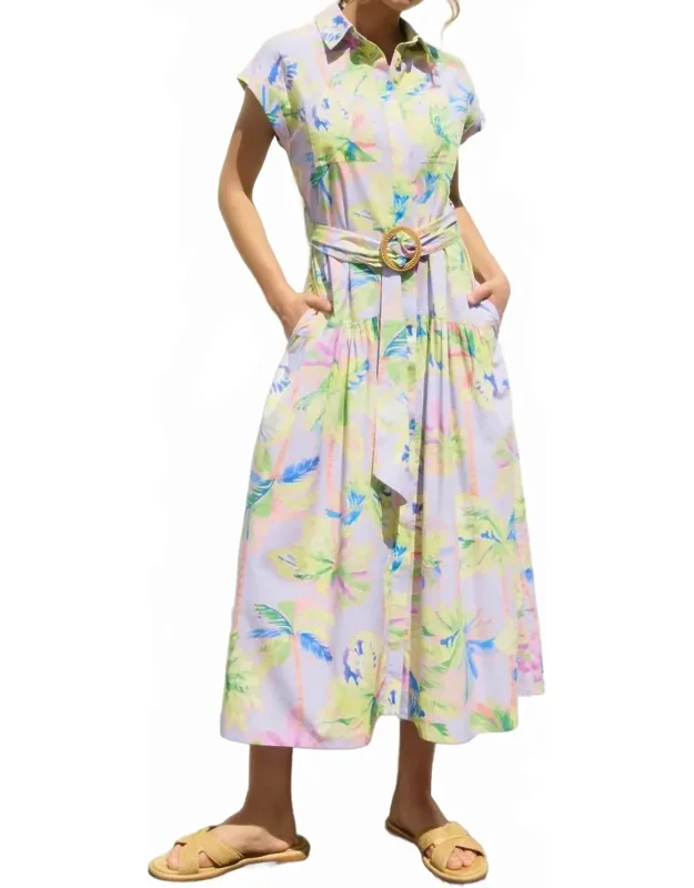 Floral Radiance Shirt Dress